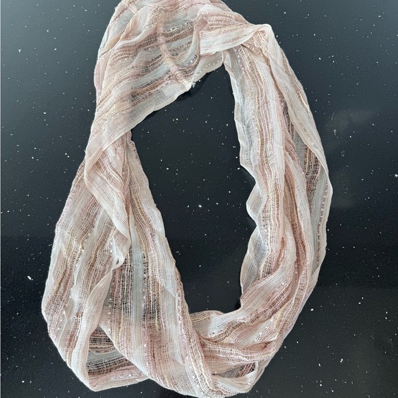Accessories - Elegant Pink and White Women's Scarf